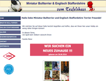 Tablet Screenshot of miniatur-bullterrier-vom-teufelshaus.de